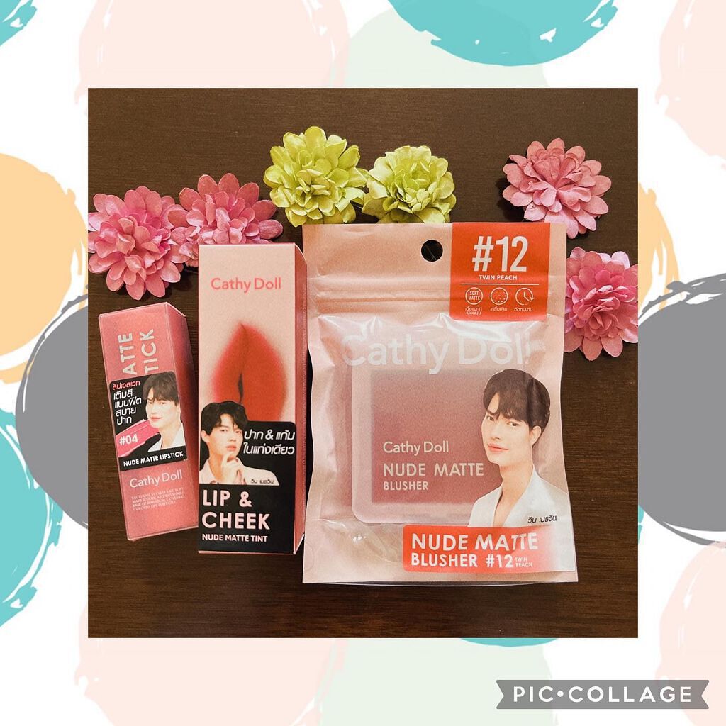 ヌードマットリップスティック 04 Barely Pink/CathyDoll/口紅を使ったクチコミ（1枚目）