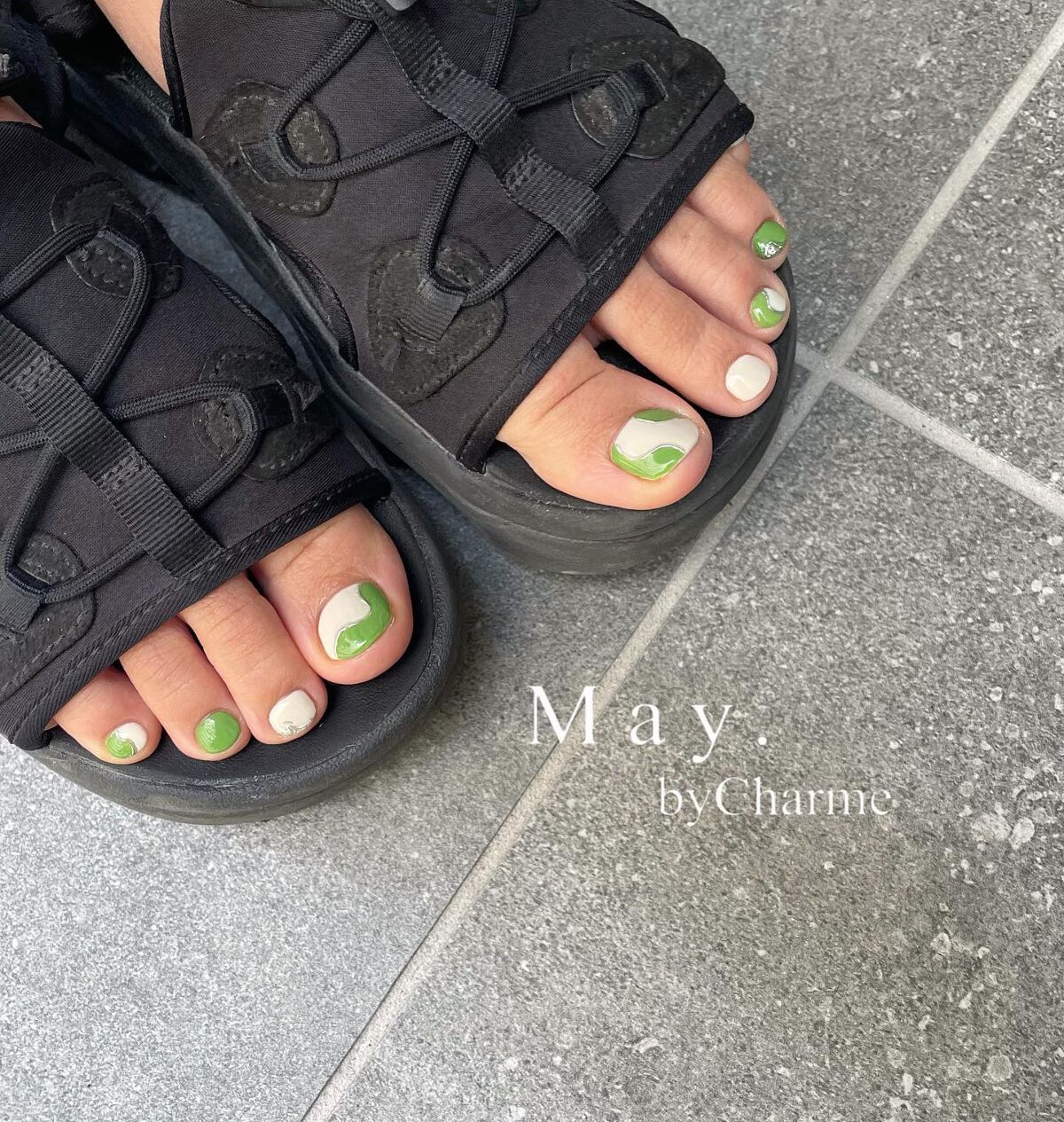 #フットネイル,#個性派ネイル,#夏ネイルのネイルデザイン