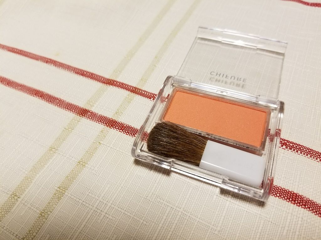 チーク カラー(ブラシ付)/ちふれ/パウダーチークを使ったクチコミ（2枚目）