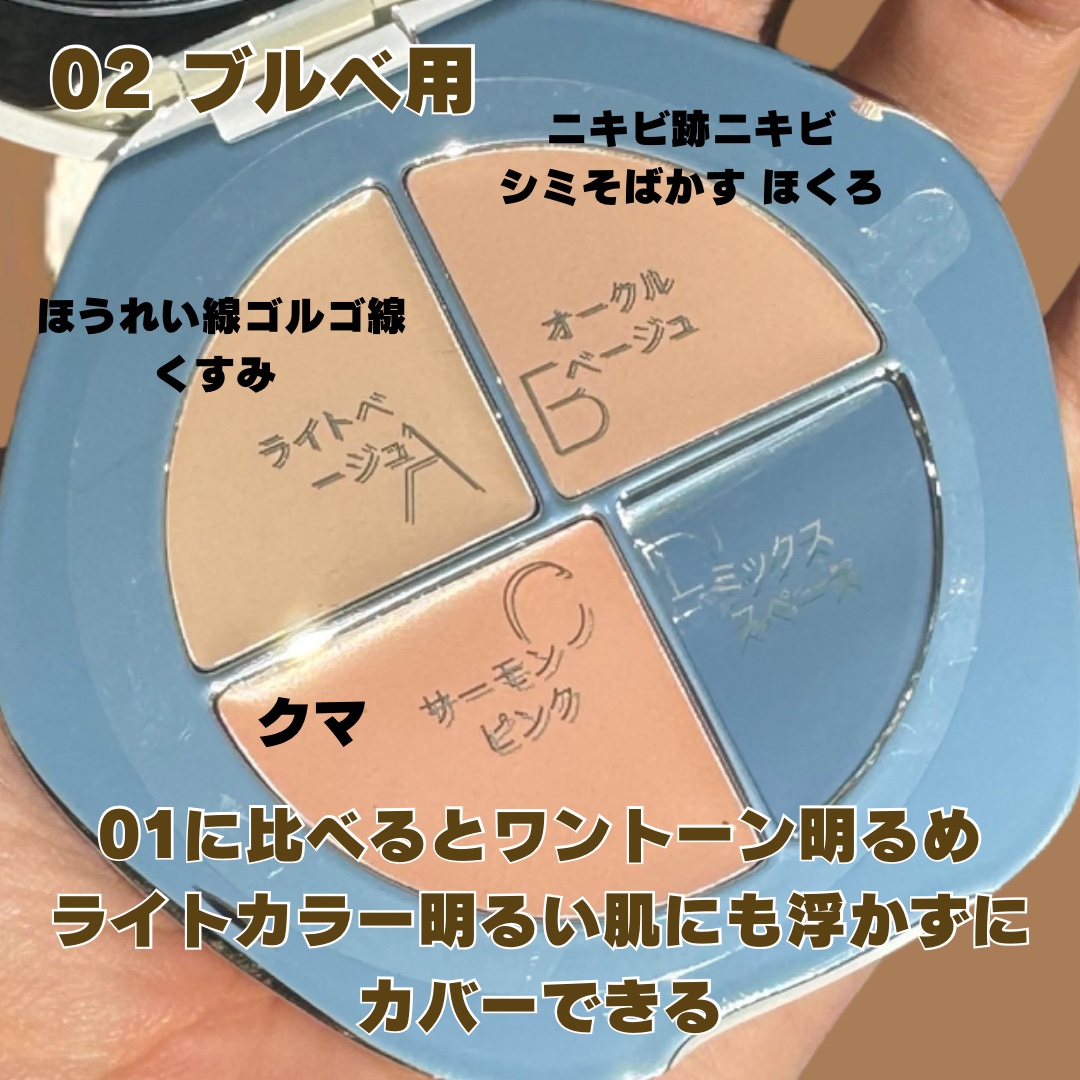 TIMAGE  クリーミーコンシーラーパレット/TIMAGE/パレットコンシーラーを使ったクチコミ（3枚目）