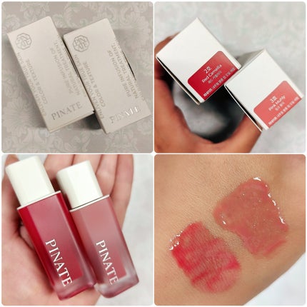 ナチュラルブルームリップオイルセラム 3色セット/PINATE/リップグロスを使ったクチコミ(2枚目)