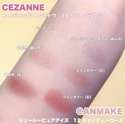 ジューシーピュアアイズ/キャンメイク/アイシャドウパレットを使ったクチコミ(8枚目)