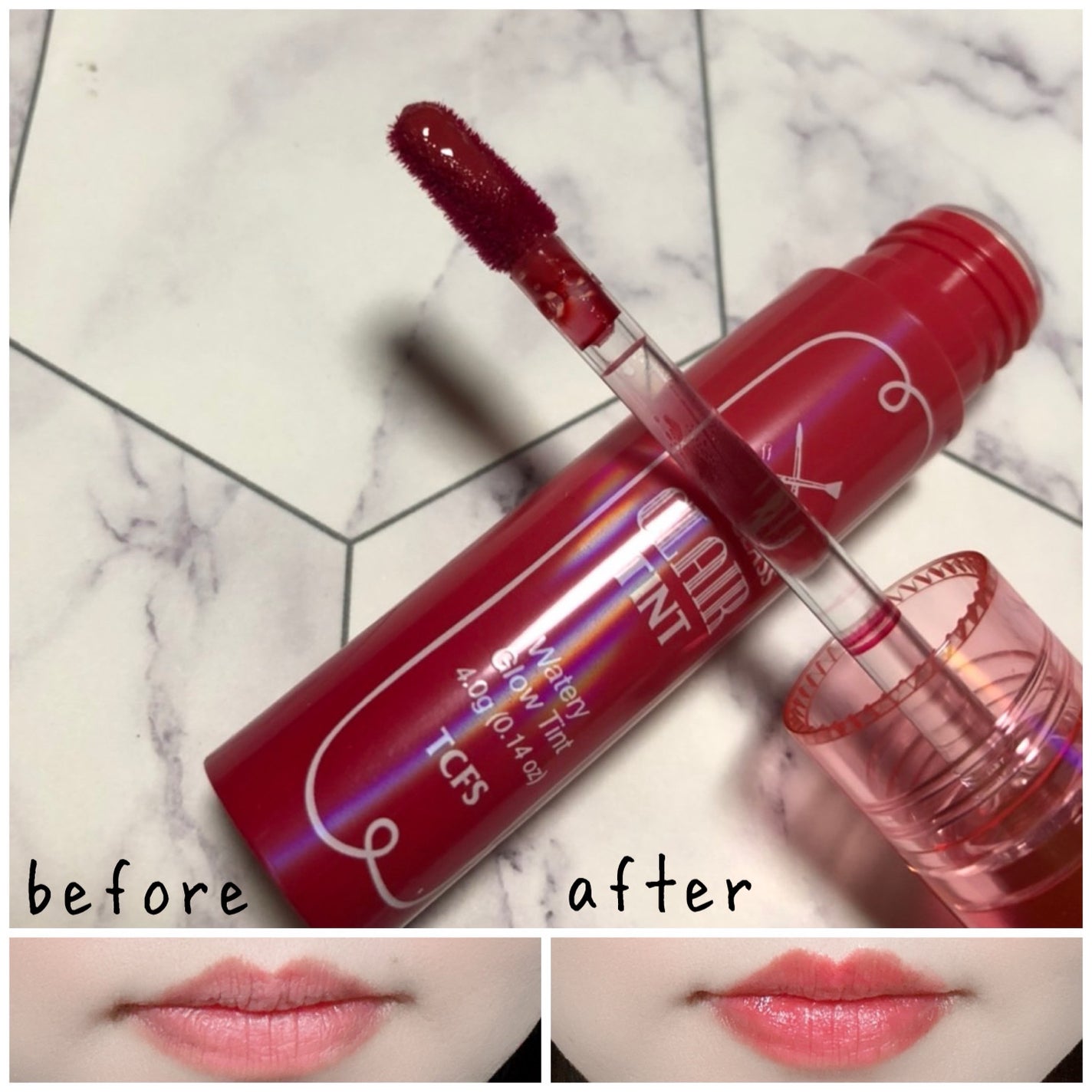 アートクラス クレアーティント/too cool for school/リップティントを使ったクチコミ(3枚目)