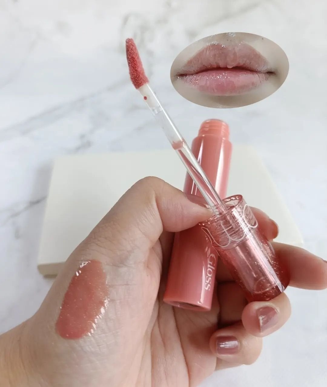 グラスティングカラーグロス/rom&nd/リップグロスを使ったクチコミ(4枚目)