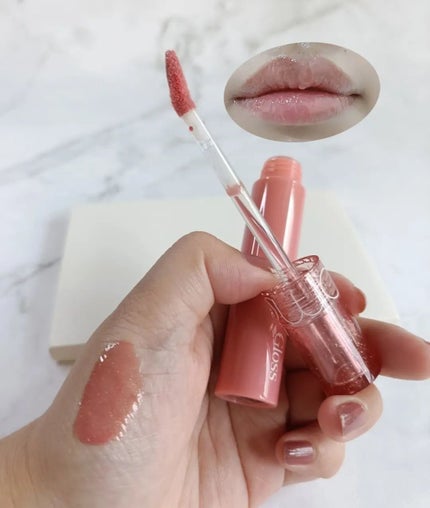 グラスティングカラーグロス/rom&nd/リップグロスを使ったクチコミ(4枚目)