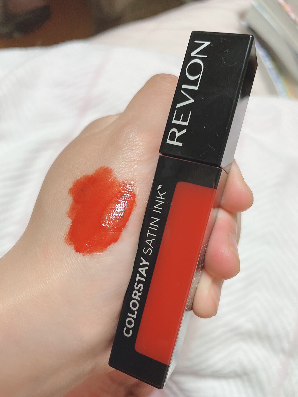カラーステイ サテン インク/REVLON/口紅を使ったクチコミ（2枚目）