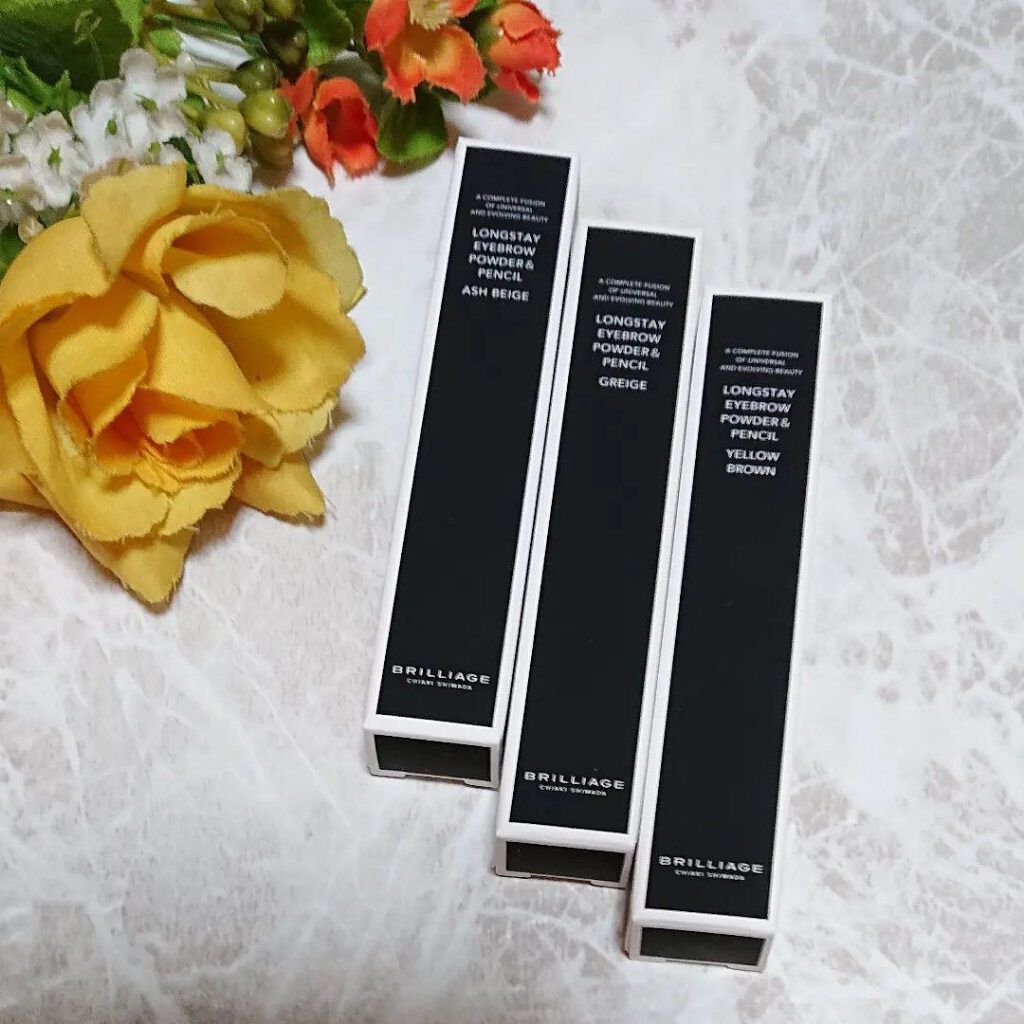  ロングステイ アイブロウパウダー＆ペンシル アッシュベージュ/ブリリアージュ/アイブロウペンシルを使ったクチコミ（1枚目）