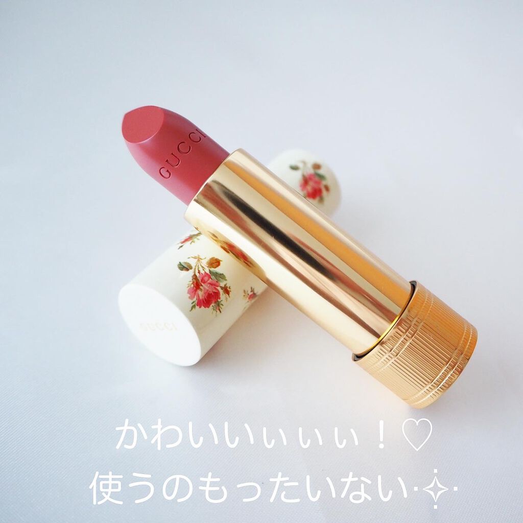 グッチ ルージュ ア レーヴル ヴォワル/GUCCI beauty/口紅を使ったクチコミ(3枚目)