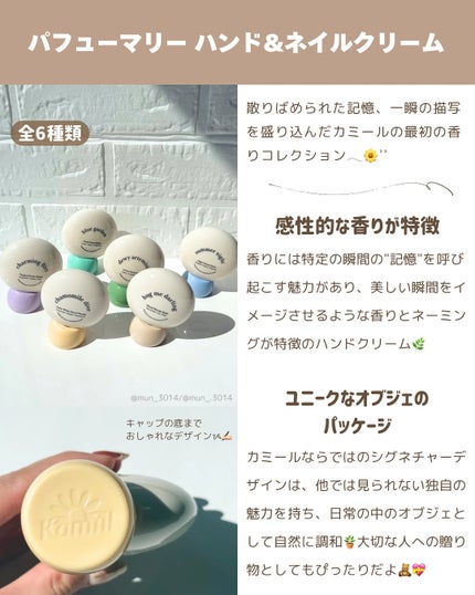 パフューマリー ハンド&ネイルクリーム デューイアルテミシア 50ml/カミール/ハンドクリームを使ったクチコミ(2枚目)