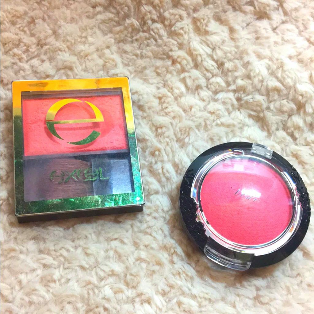 スキニーリッチチーク RC01 ピンクネクター/excel/パウダーチークを使ったクチコミ（1枚目）