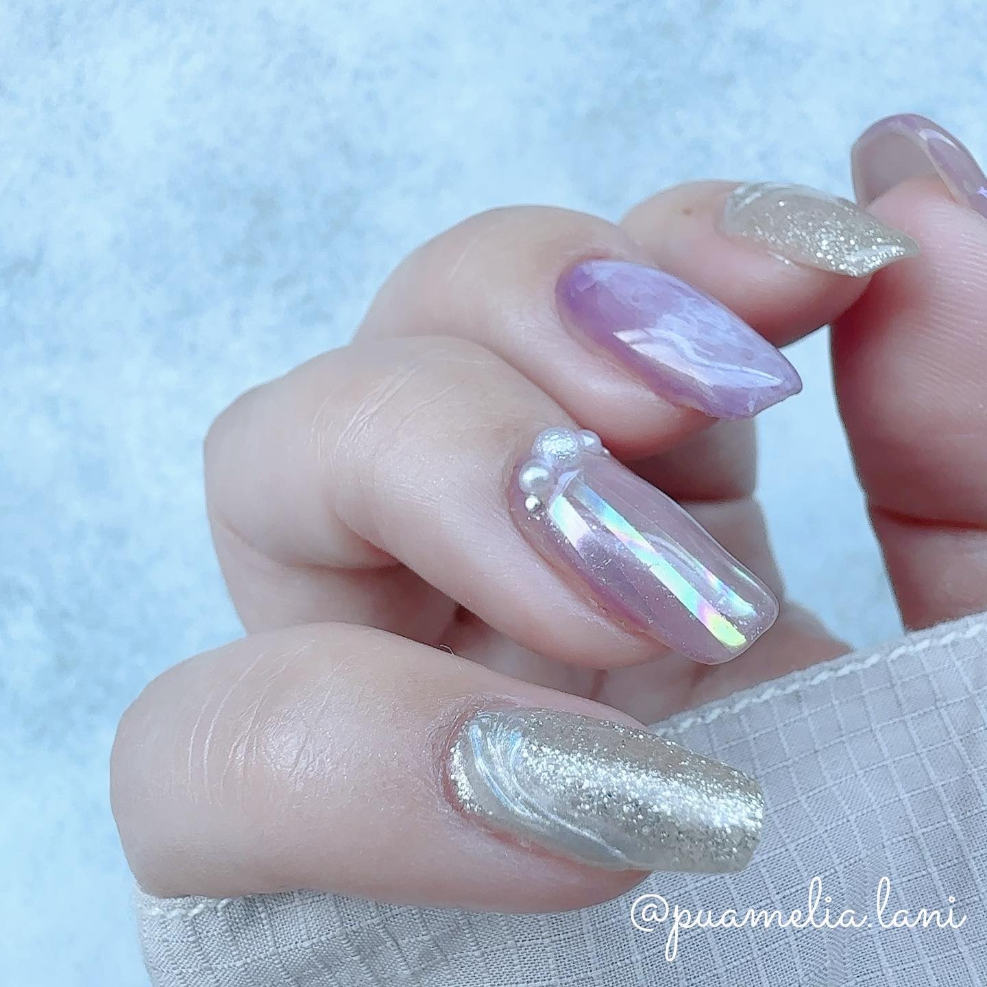 チャームスティックジェル #16 シルバー/OMD/オールインワンネイルを使ったクチコミ（3枚目）