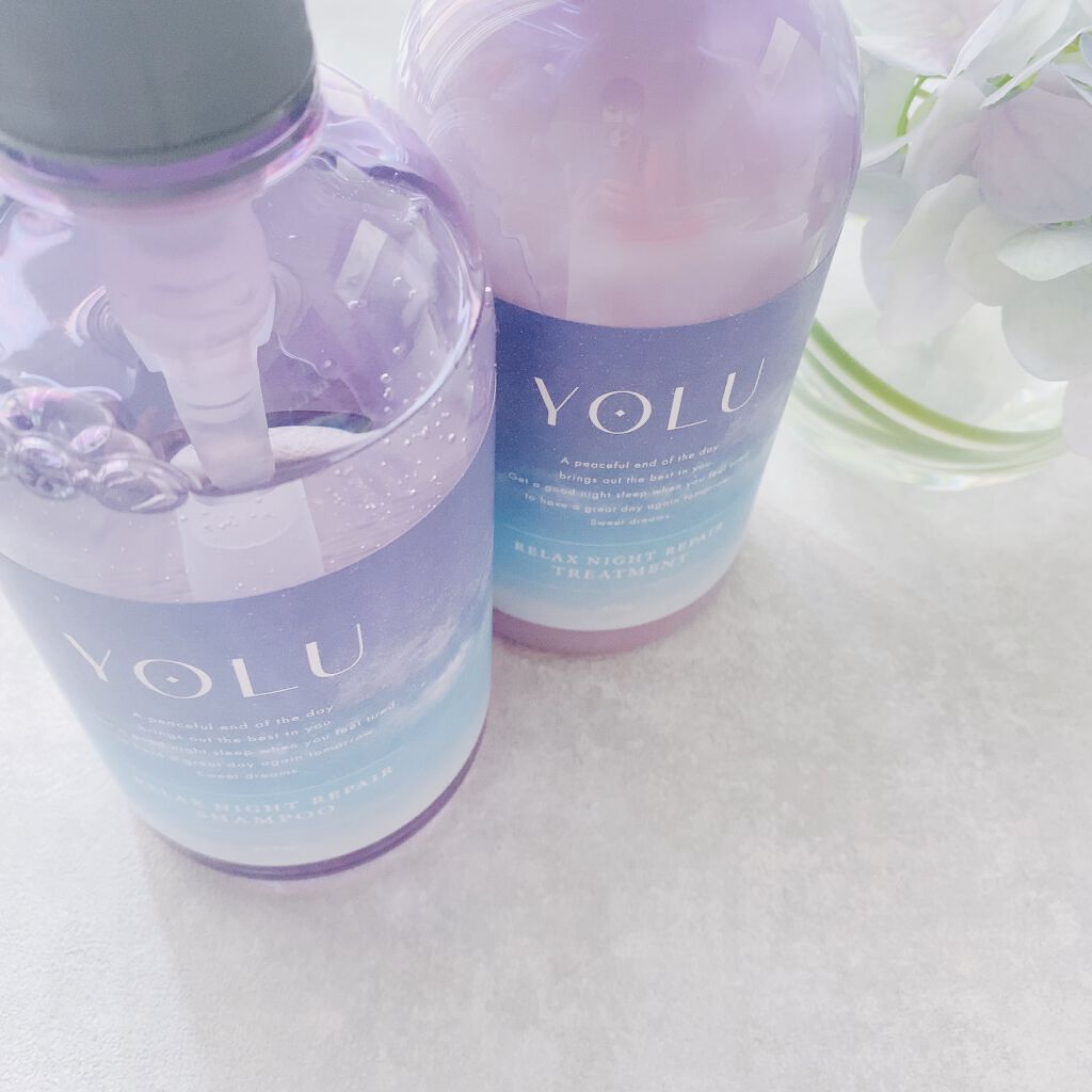 リラックスナイトリペア シャンプー／トリートメント/YOLU/市販シャンプーを使ったクチコミ（3枚目）