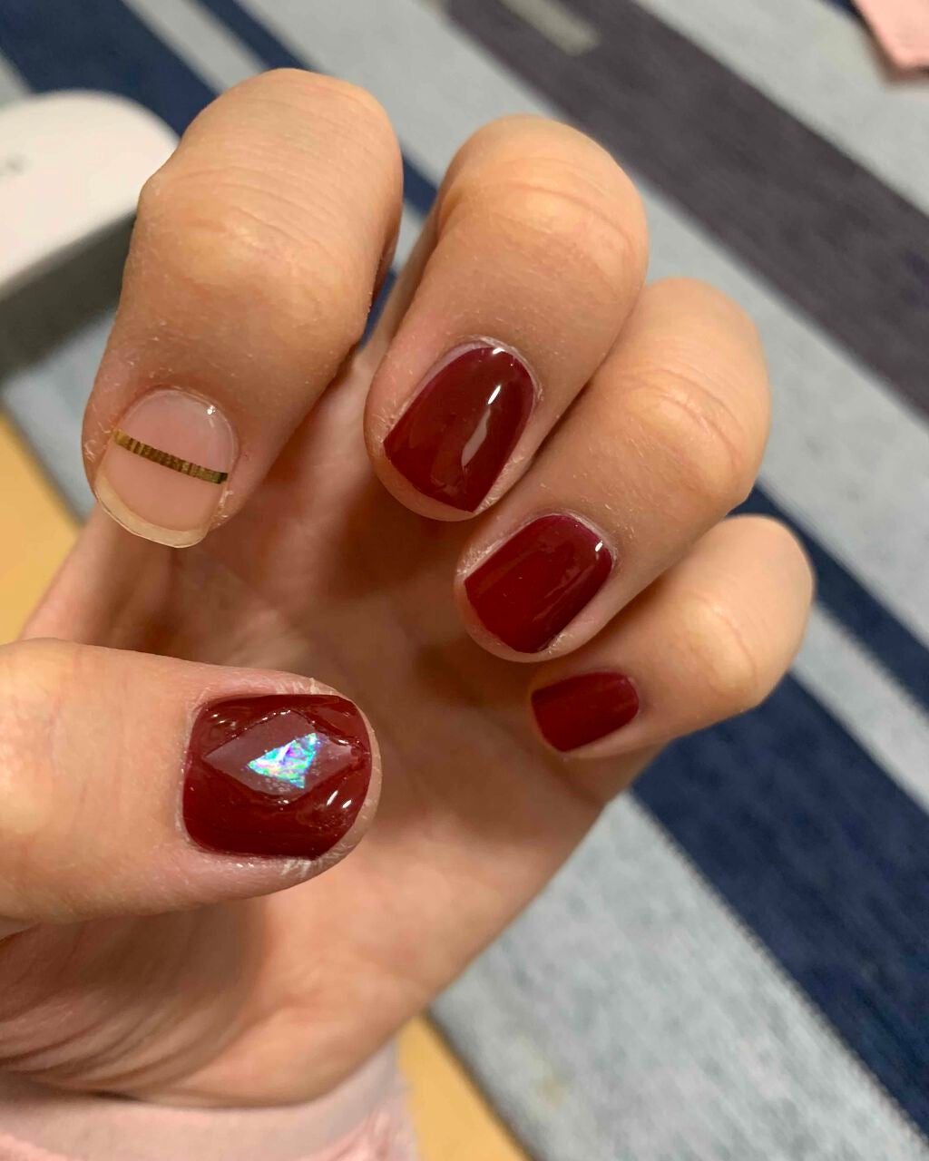 セミキュアジェルネイル(ハンド)/ohora/ネイルシールを使ったクチコミ(2枚目)