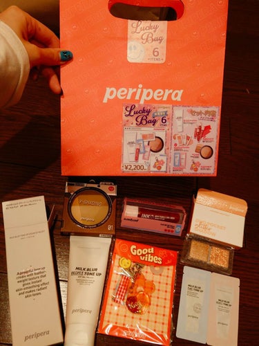 PERIPERA 【数量限定】ラッキーバッグ のクチコミ「periperaのluckyboxを原宿竹下通りにて購入してみました🥰

YouTuberの方.....」（1枚目）