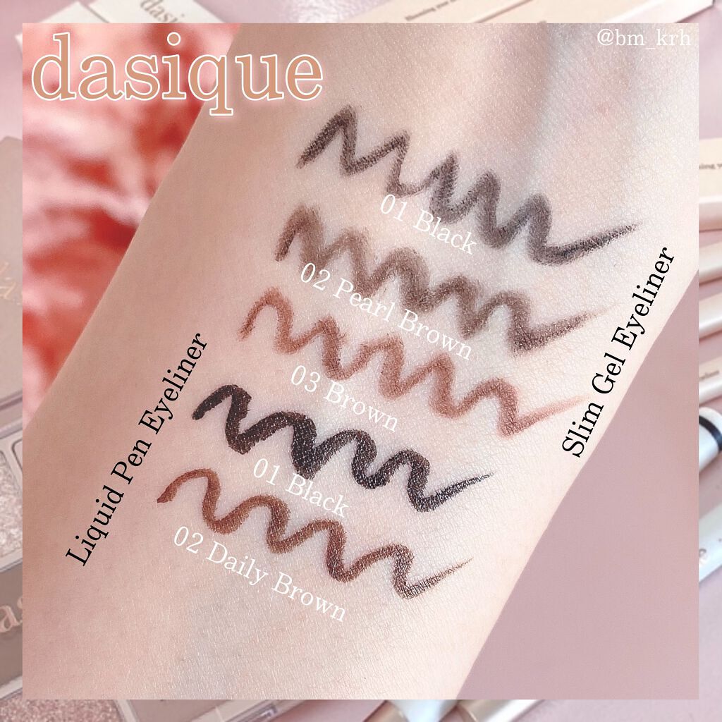 スリムジェルアイライナー/dasique/ジェルアイライナーを使ったクチコミ(4枚目)