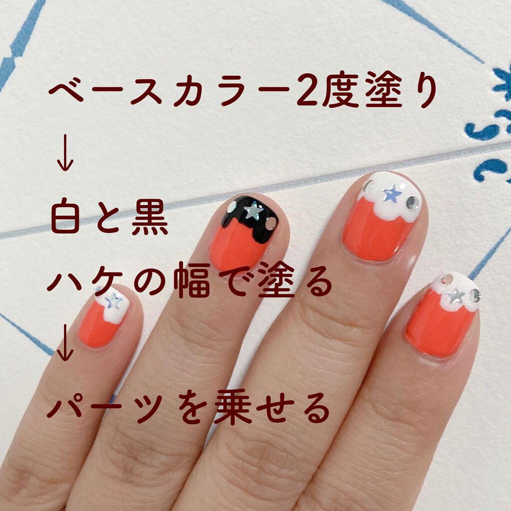 AT濃密グラマラスネイルエナメル 22 ブラック/Art Collection/マニキュアを使ったクチコミ（2枚目）