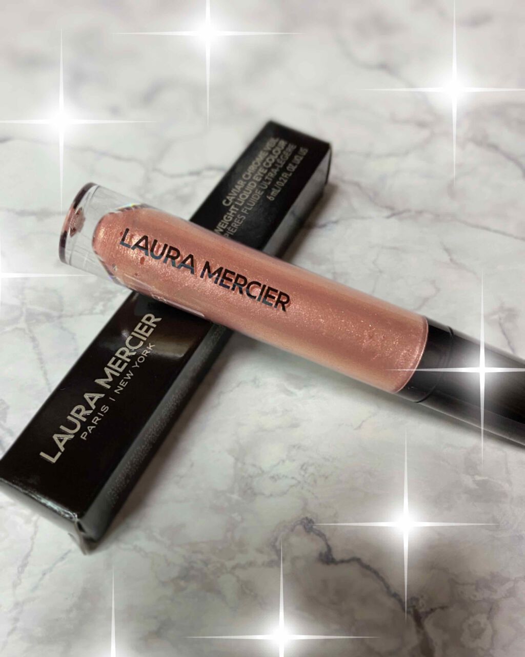 キャビア クローム ヴェイル ライトウェイト リキッド アイカラー/ローラ メルシエ/リキッドアイシャドウを使ったクチコミ(2枚目)