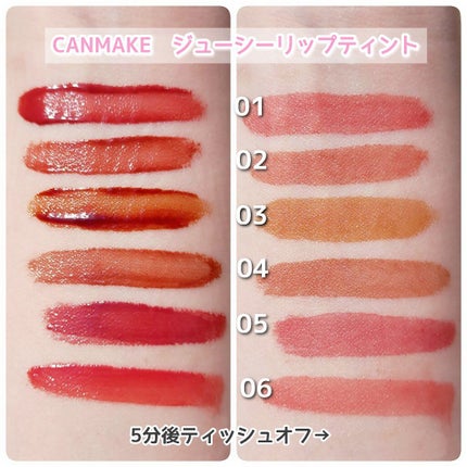 ジューシーリップティント/キャンメイク/口紅を使ったクチコミ(3枚目)