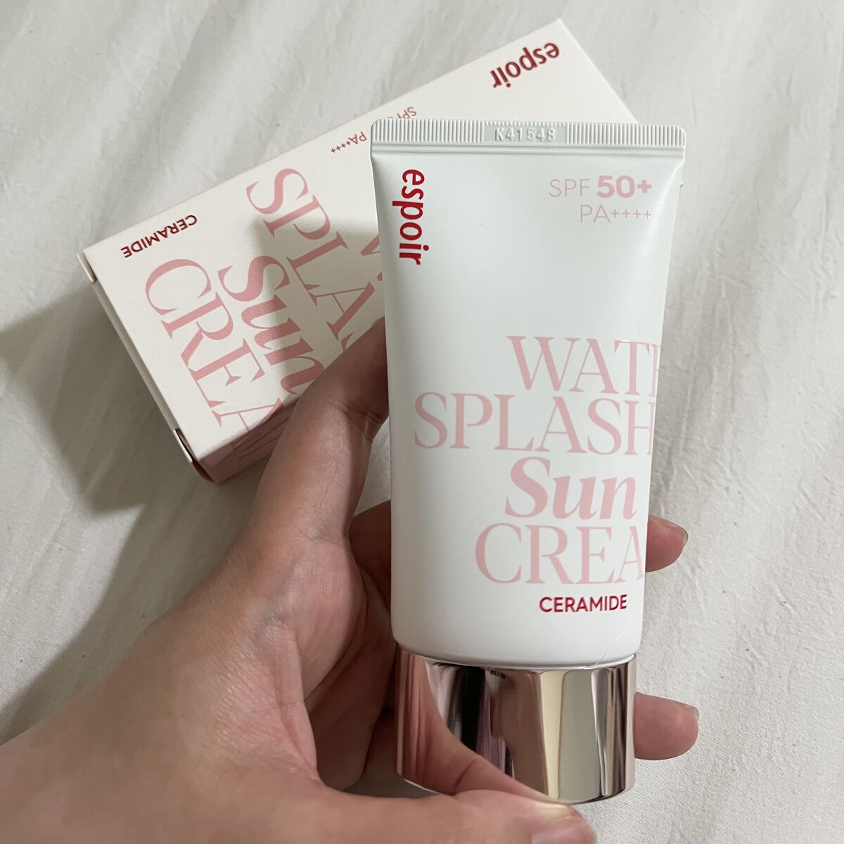 ウォータースプラッシュサンクリーム セラミド/espoir/日焼け止めクリームを使ったクチコミ（2枚目）
