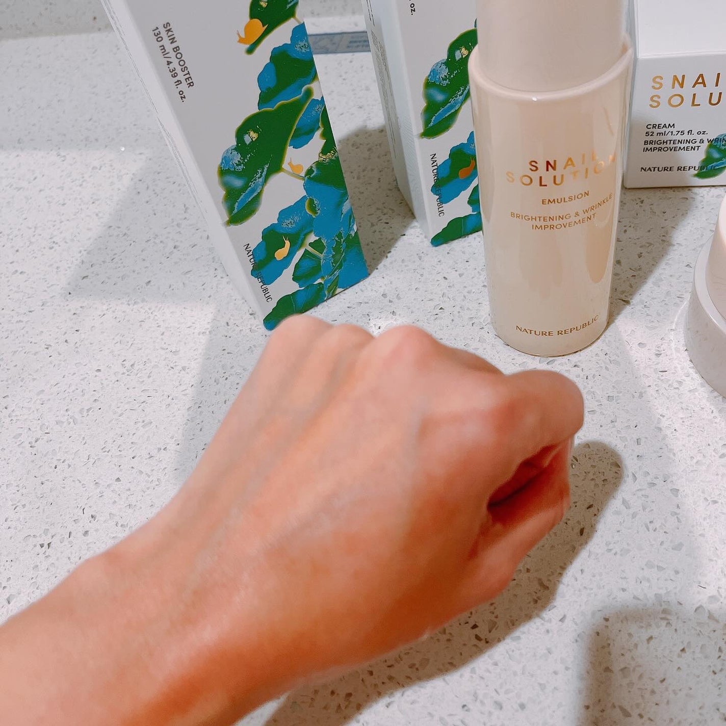 スネイルソリューションクリーム/ネイチャーリパブリック/フェイスクリームを使ったクチコミ(4枚目)
