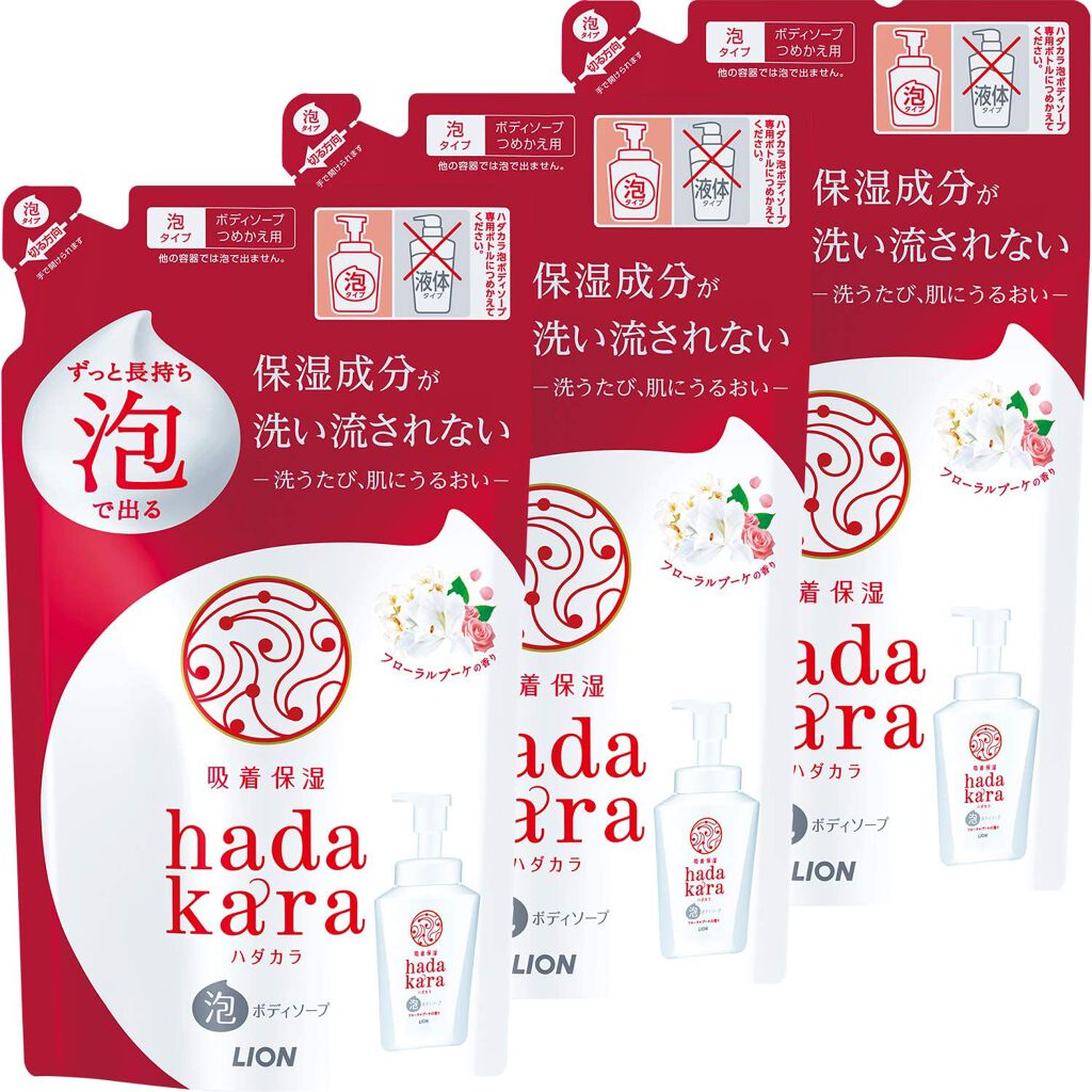 hadakara ボディソープ 泡で出てくるタイプ  フローラルブーケの香り 440ml