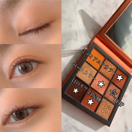 Obsessions Eyeshadow Palette/Huda Beauty/アイシャドウパレットを使ったクチコミ(2枚目)