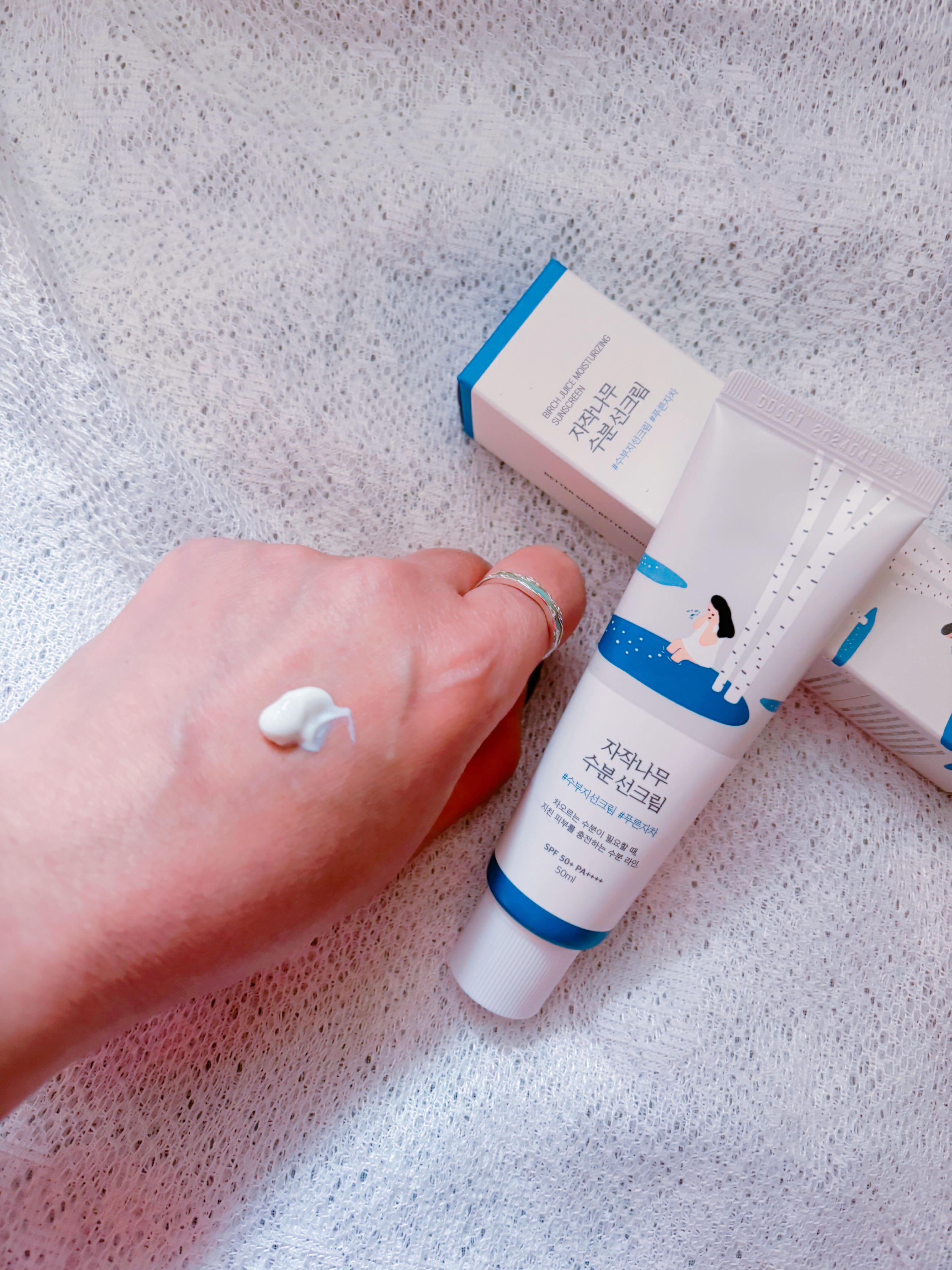 白樺水分uvクリーム/ROUND LAB/日焼け止めクリームを使ったクチコミ（3枚目）