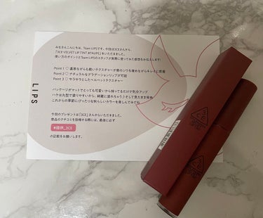 3CE VELVET LIP TINT/3CE/口紅を使ったクチコミ（1枚目）