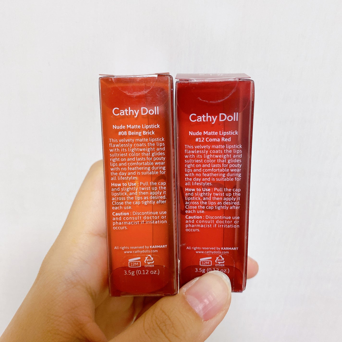 ヌードマットリップスティック/CathyDoll/口紅を使ったクチコミ(5枚目)