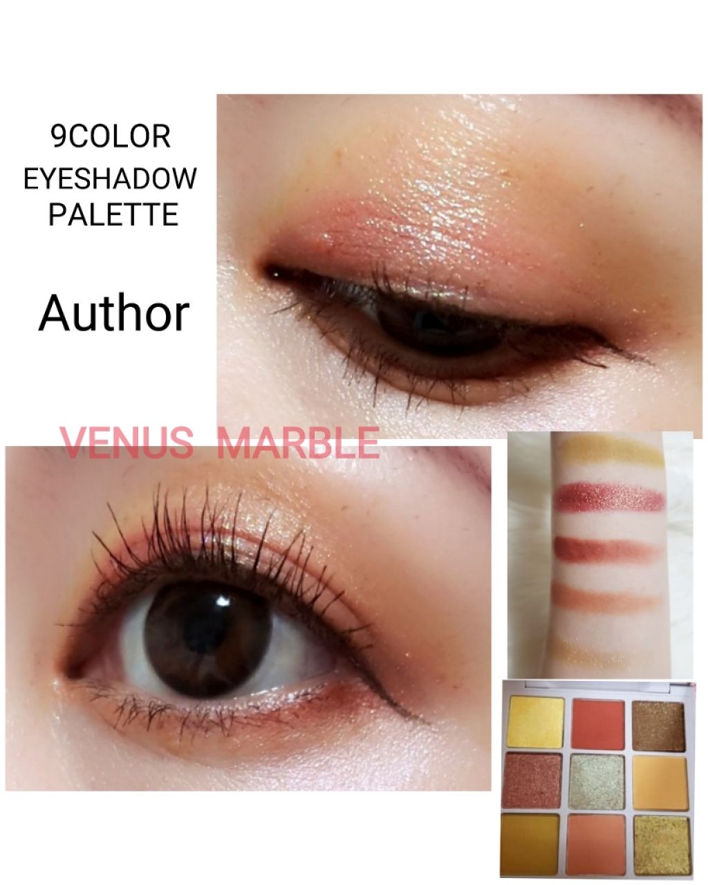 VenusMarble 9色アイシャドウパレット Author(オーサー) /Venus Marble/アイシャドウパレットを使ったクチコミ（1枚目）