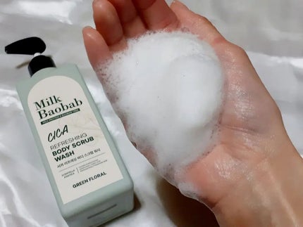 シカ リフレッシング ボディ スクラブ ウォッシュ/ミルクバオバブ/ボディスクラブを使ったクチコミ(3枚目)
