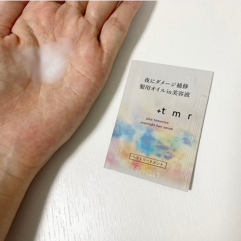 オーバーナイト ヘアセラム/+tmr/ヘアオイルを使ったクチコミ(4枚目)