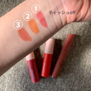 3CE VELVET LIP TINT/3CE/口紅を使ったクチコミ（3枚目）