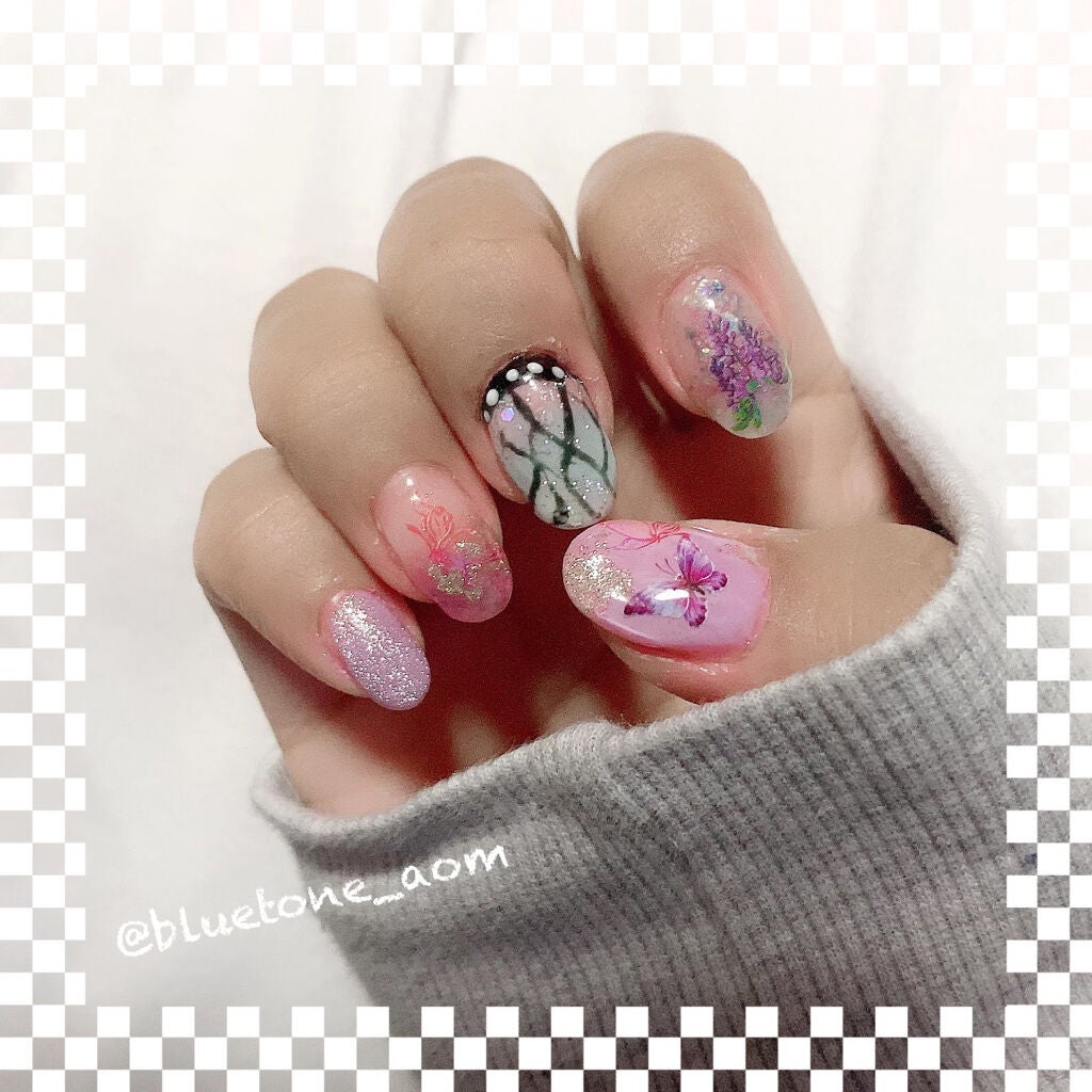 ジェルネイル(ライト対応)/セリア/ジェルネイルを使ったクチコミ(3枚目)