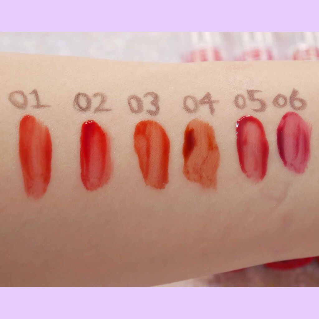 グラスティングウォーターティント/rom&nd/リップティントを使ったクチコミ(2枚目)