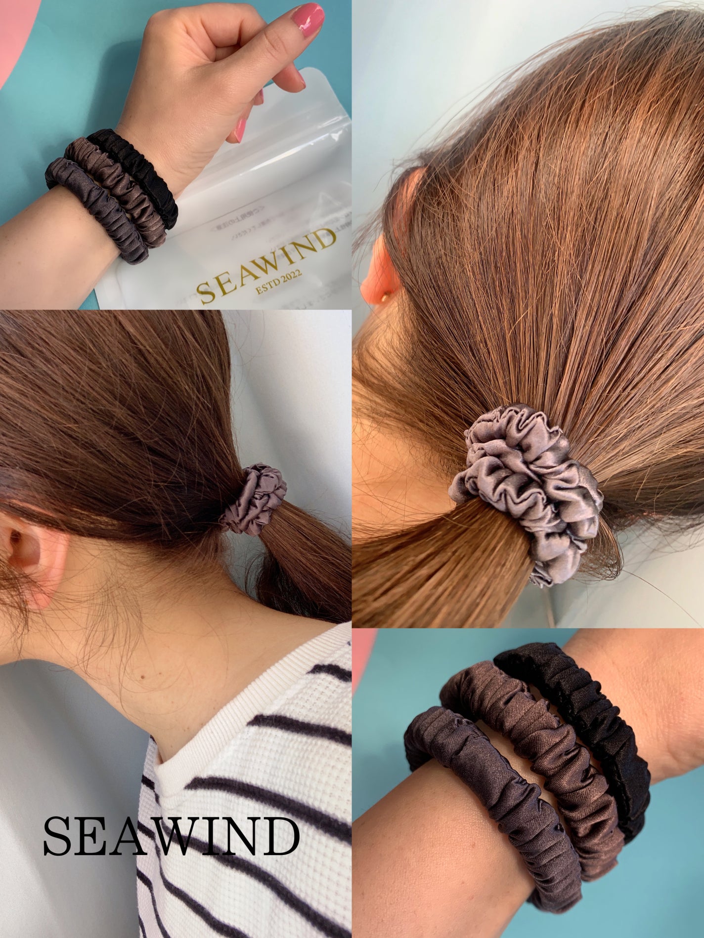 シルクヘアゴム/SEAWIND/ヘアアクセサリーを使ったクチコミ(4枚目)