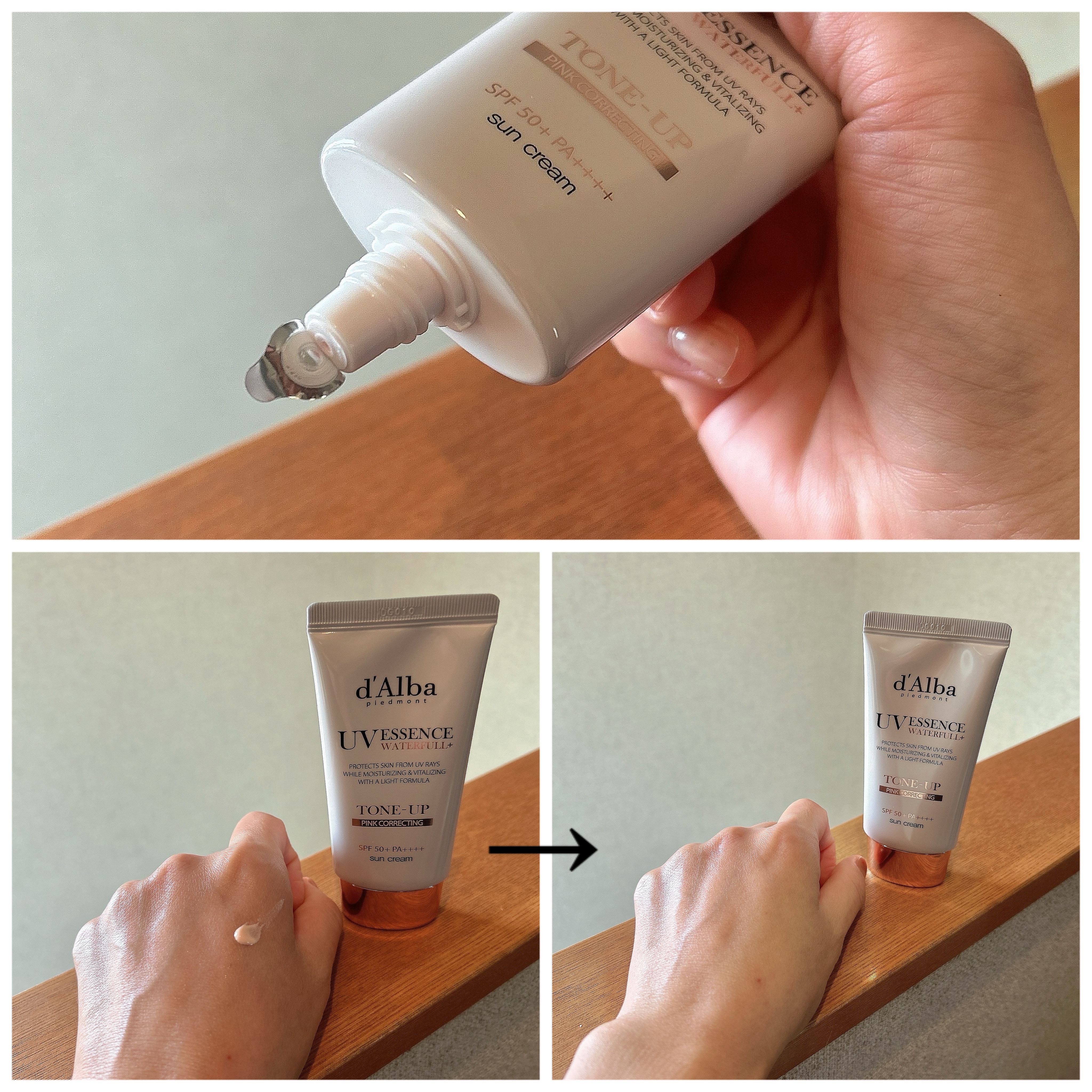 ウォータフルトーンアップサンクリーム/ダルバ/日焼け止めクリームを使ったクチコミ（3枚目）