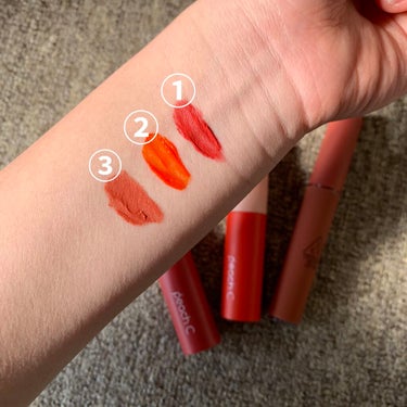 3CE VELVET LIP TINT/3CE/口紅を使ったクチコミ（2枚目）