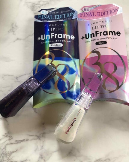 LIP38℃ +UnFrame<ホログラフィック>/UZU BY FLOWFUSHI/リップグロスを使ったクチコミ(1枚目)