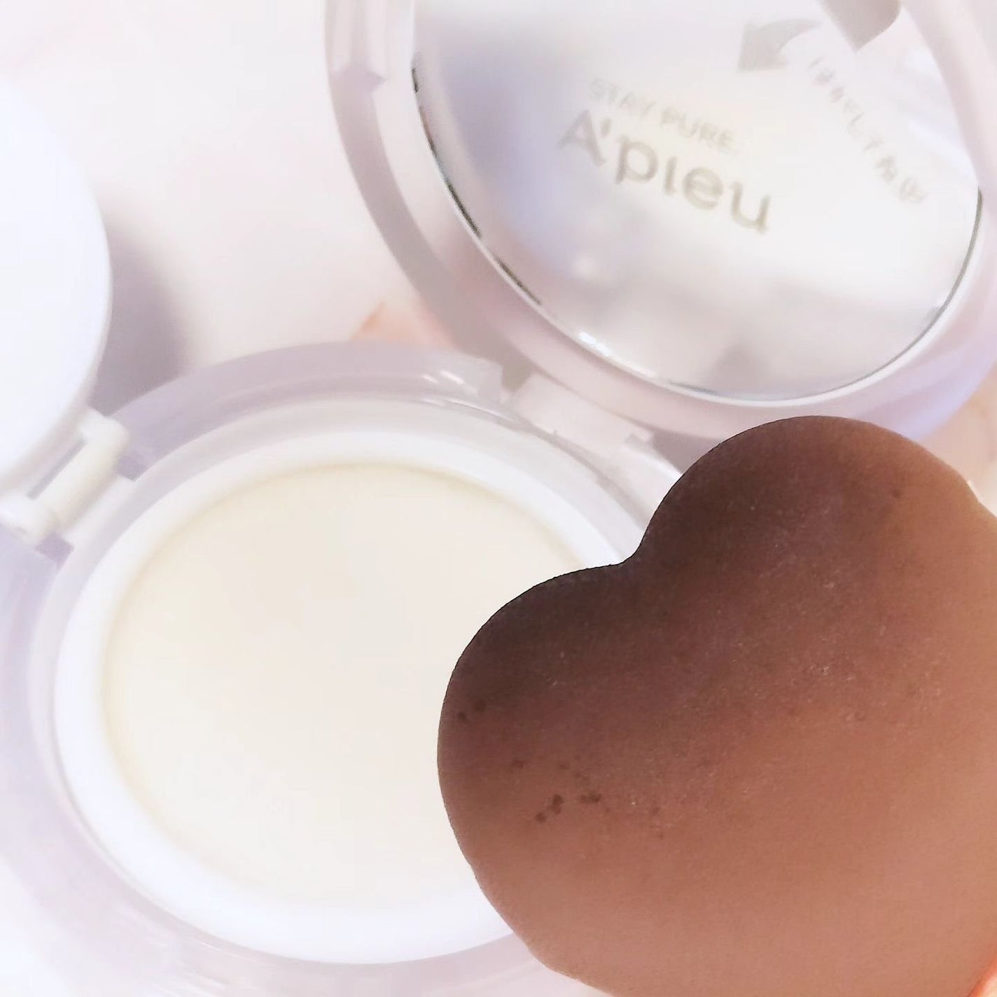 ウォーターロック サラサラパクト/A’pieu/フェイスパウダーを使ったクチコミ(4枚目)