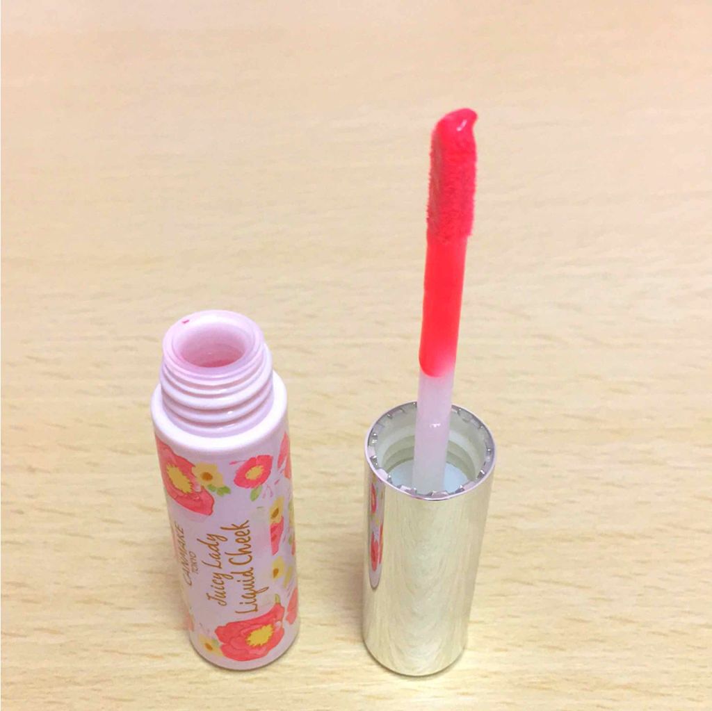 ジューシーレディリキッドチーク/キャンメイク/リキッドチークを使ったクチコミ(2枚目)