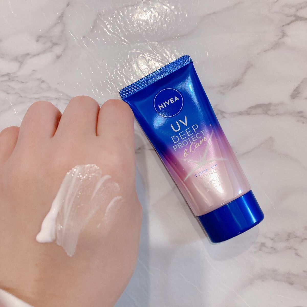 ニベアUV ディープ プロテクト&ケア トーンアップ エッセンス/ニベア/日焼け止めローションを使ったクチコミ(3枚目)
