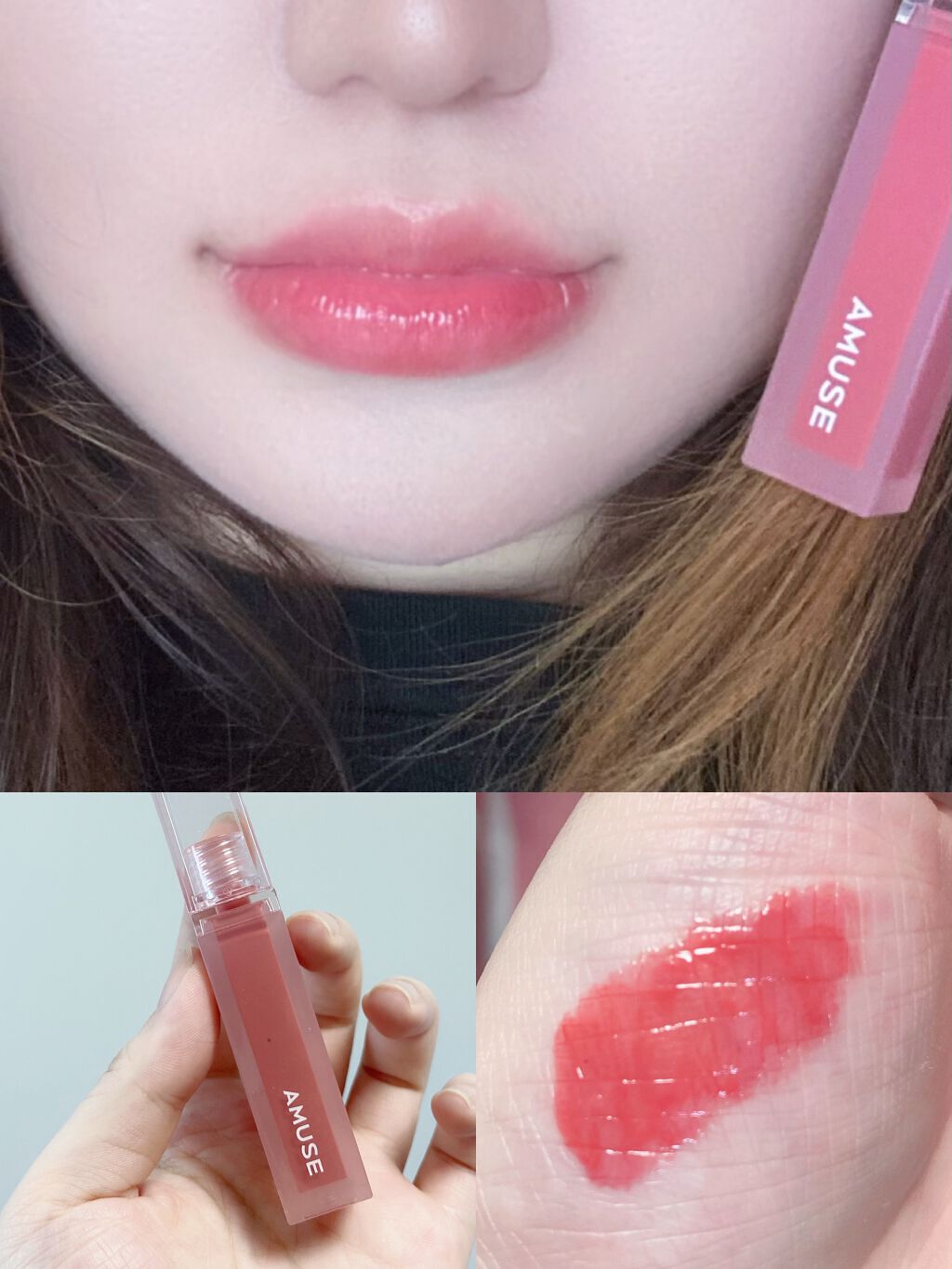 デューティント 【旧】14 ハッピーモモ/AMUSE/リップティントを使ったクチコミ（1枚目）