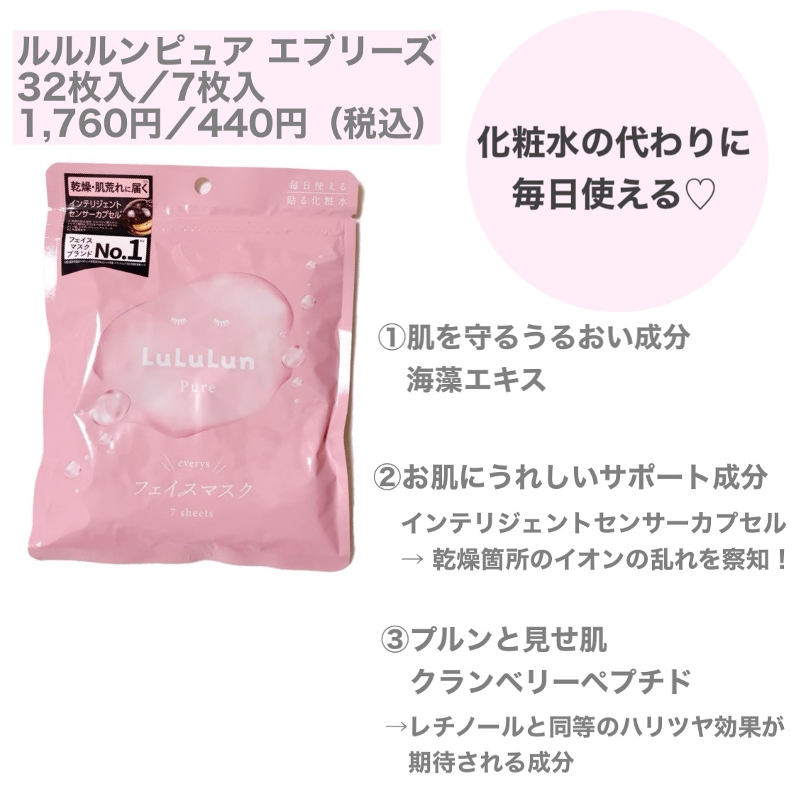 ルルルンピュア エブリーズ/ルルルン/シートマスク・パックを使ったクチコミ（2枚目）