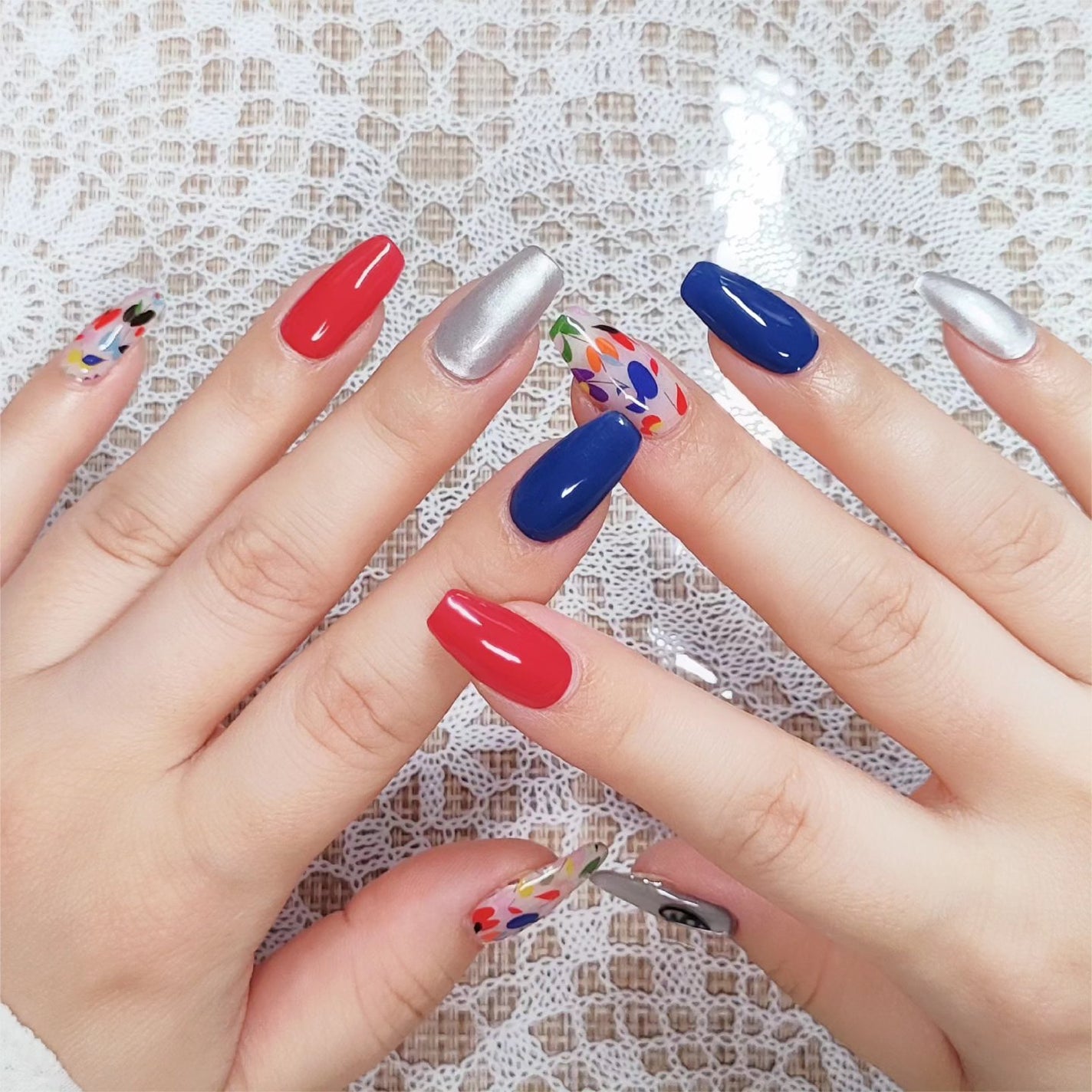 セミキュアジェルネイル(ハンド)/ohora/ネイルシールを使ったクチコミ(3枚目)