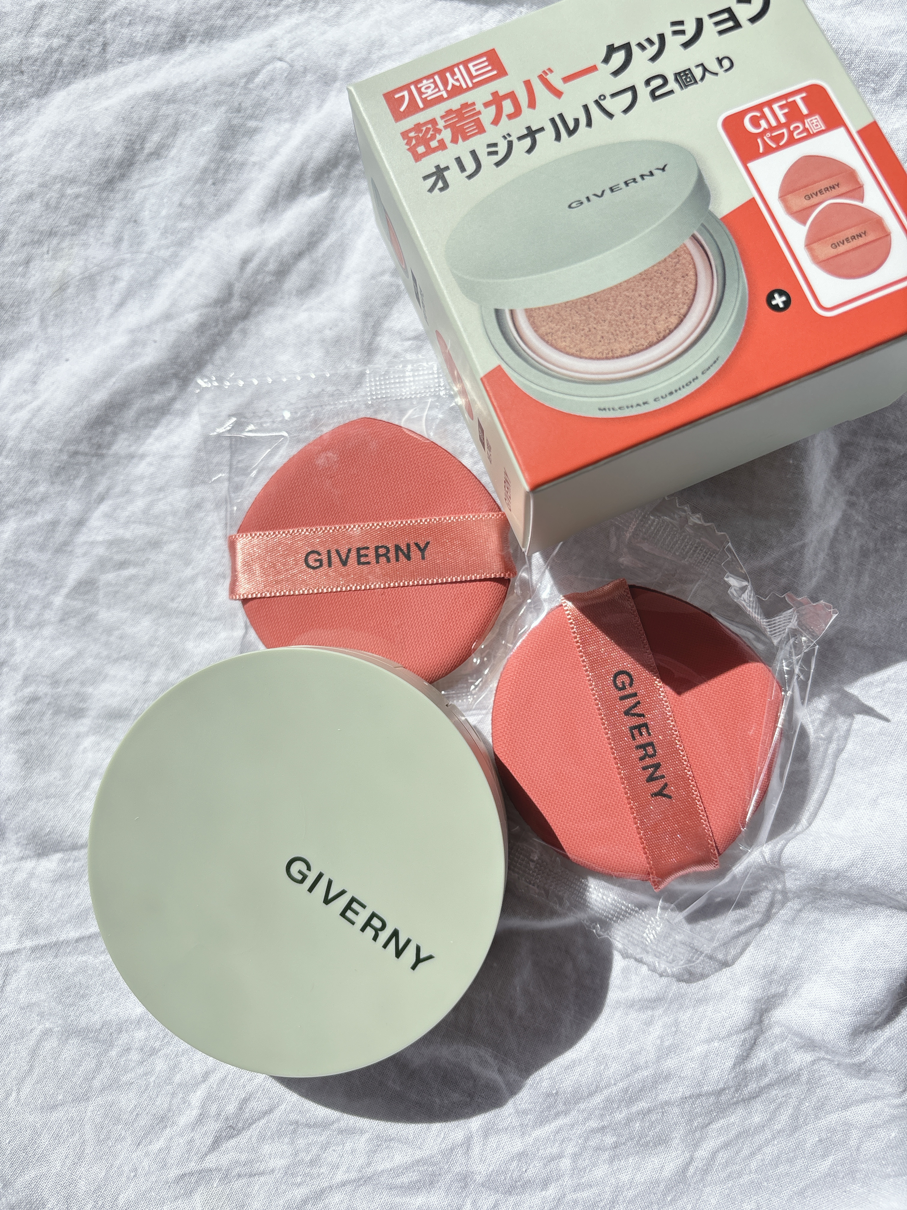 ジヴェルニー 密着カバークッション/GIVERNY/クッションファンデーションを使ったクチコミ（2枚目）