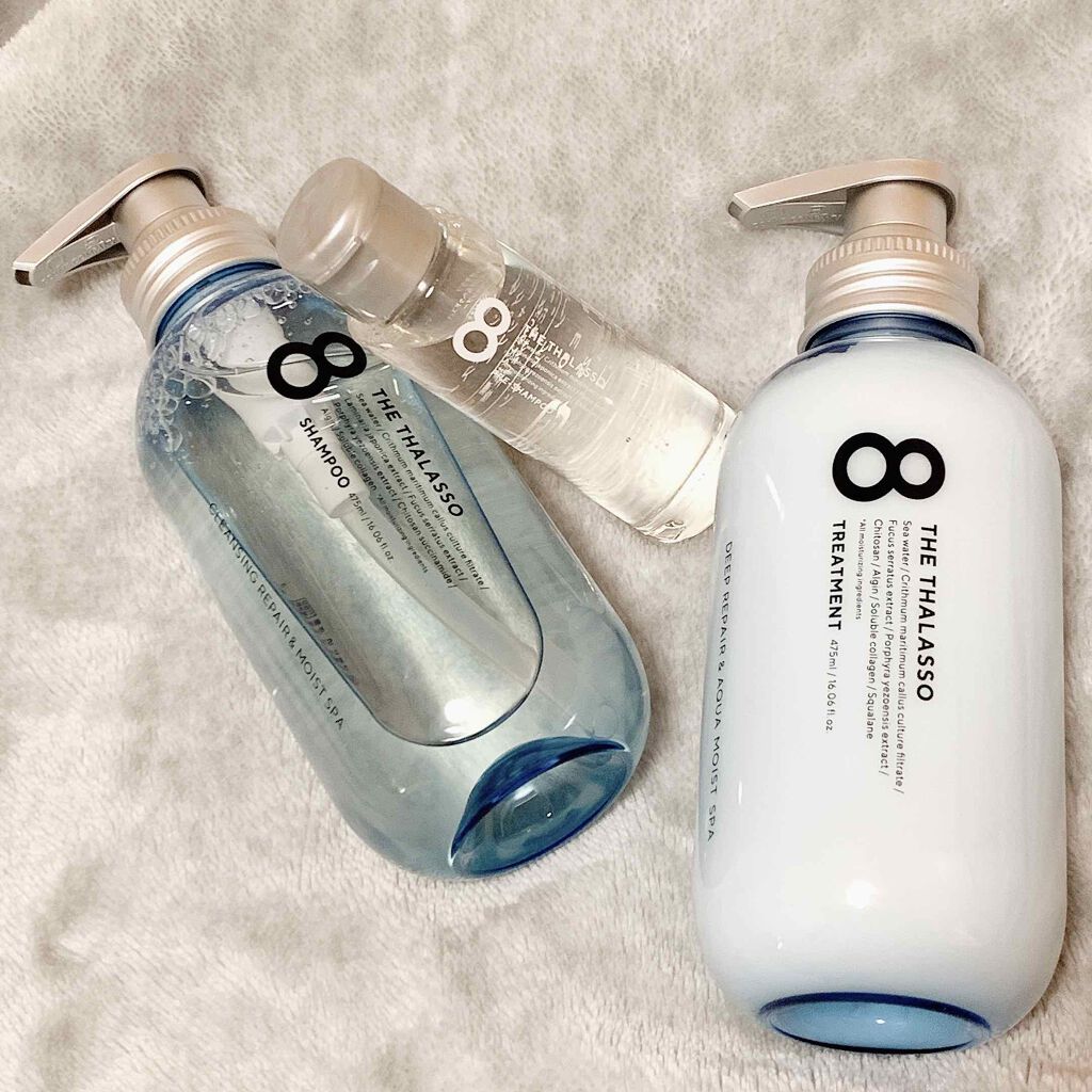 モイストシャンプー&モイストトリートメント ミニプレシャンプー付き スパ限定キット/エイトザタラソ/シャンプー・コンディショナーを使ったクチコミ(1枚目)