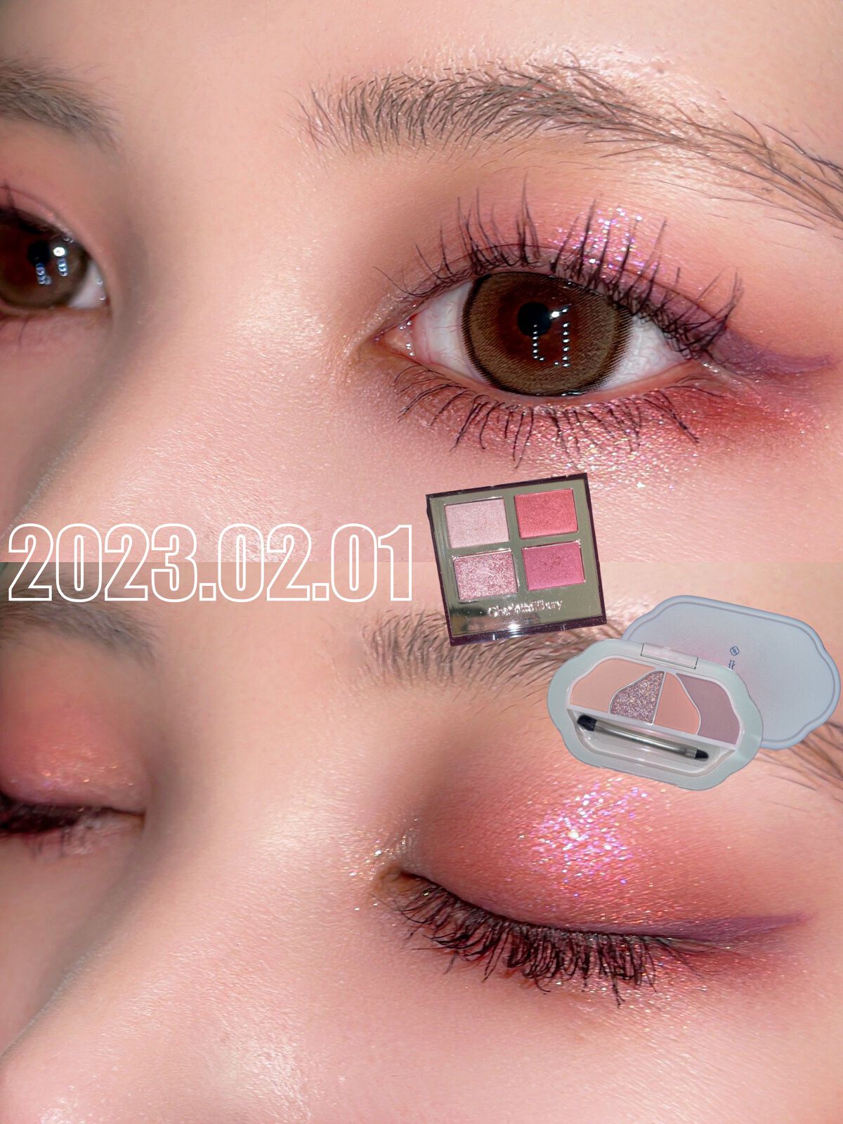 試してみた】花西子 花色傾眸アイシャドウパレット（真珠限定）の人気