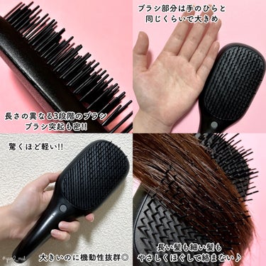 カラミーノ 美容師さんが考えた髪のためのブラシ/ハホニコハッピーライフ/ヘアブラシを使ったクチコミ（3枚目）