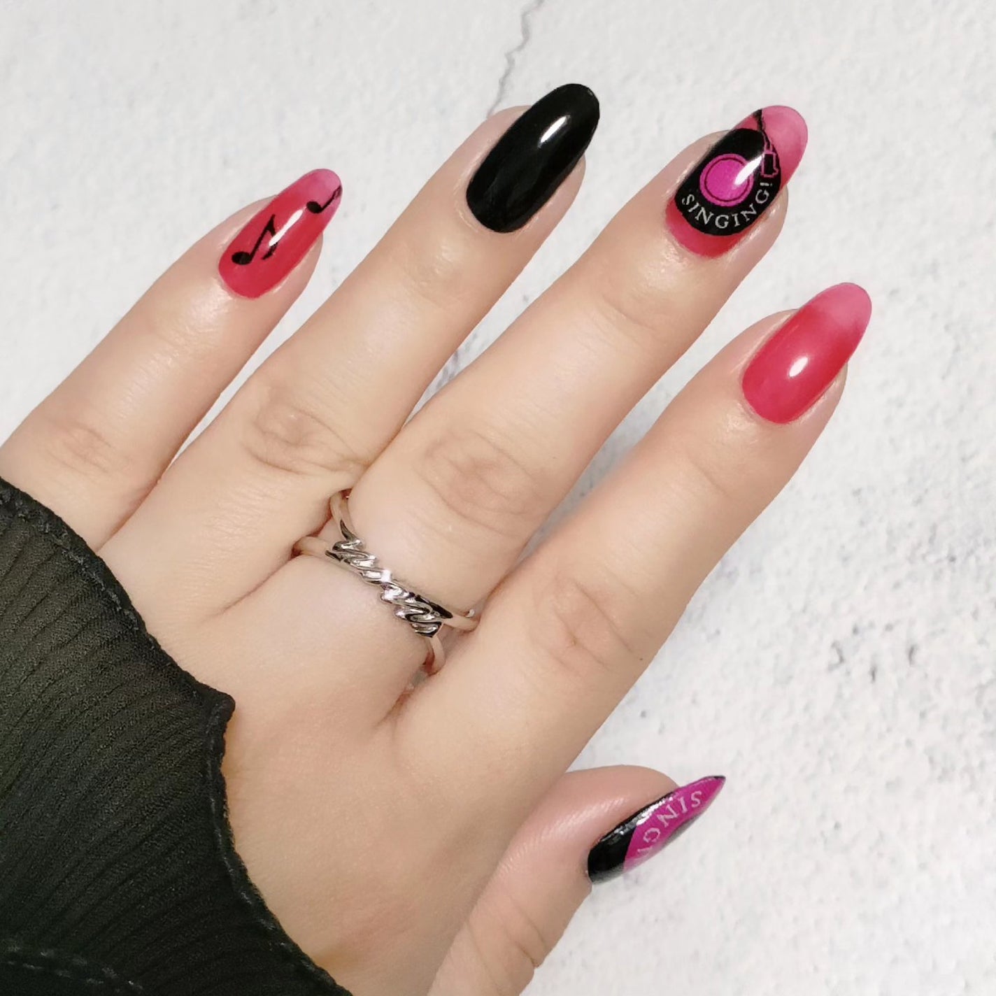 セミキュアジェルネイル(ハンド)/ohora/ネイルシールを使ったクチコミ(4枚目)